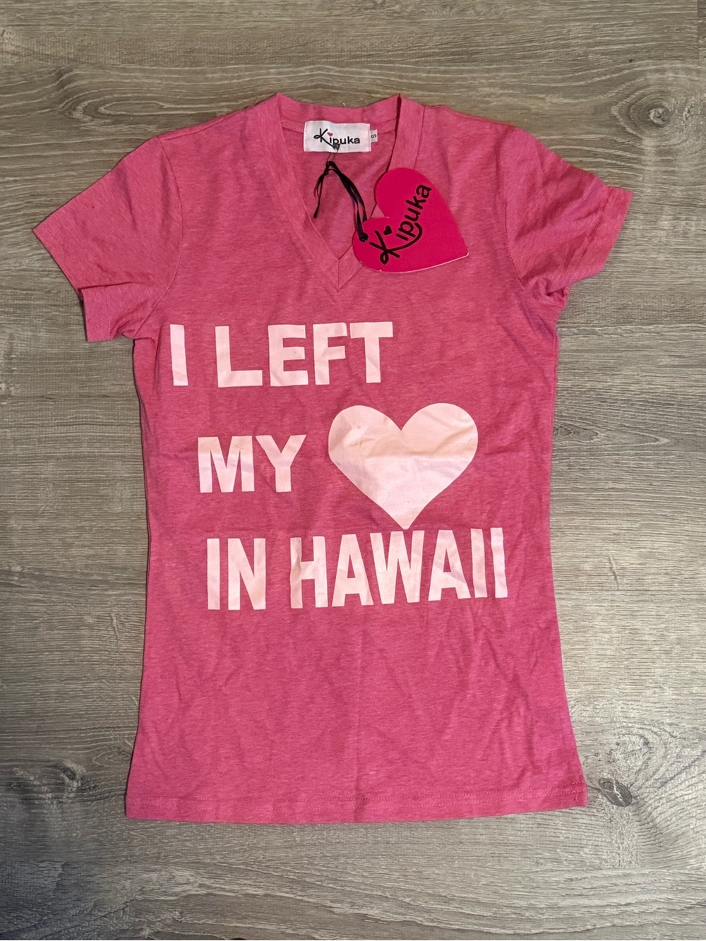 Kipuka I Left My Heart In Hawaii Pink Island Exclusive Top Shirt